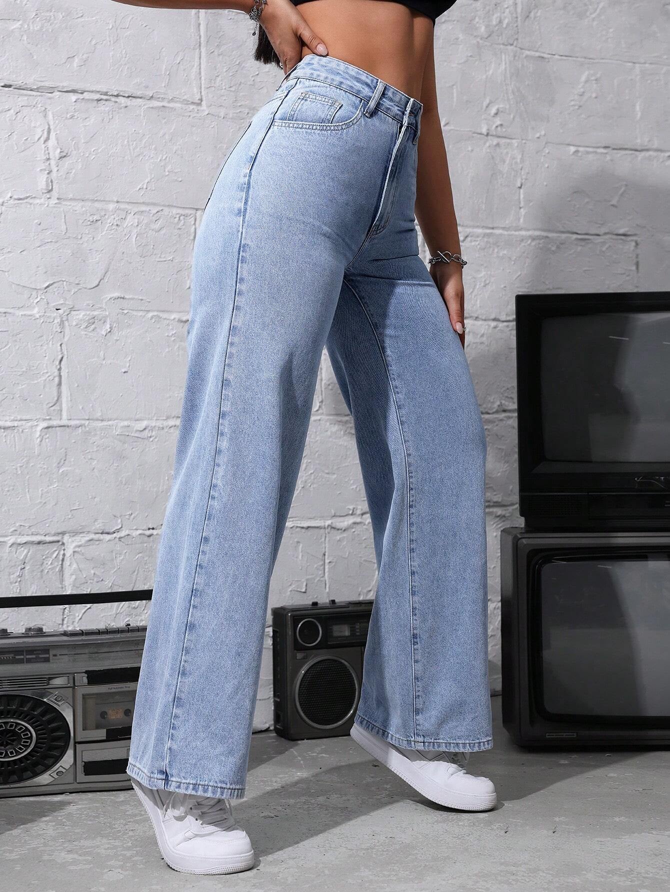 Women'S Pocketed Denim Pants