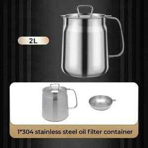 Stainless Steel Versatile Oil Filter Vessel Large Capacity with Filter Frying Basket Deep Fryer Separating Grease Separator