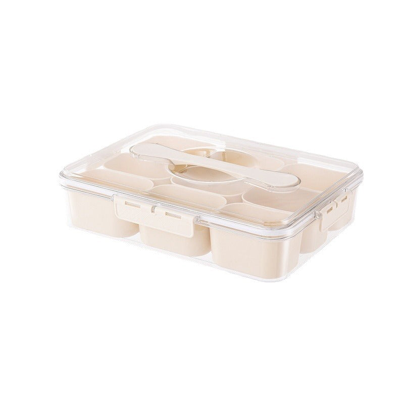 Sealed Storage Box With 9pcs Divider Veggie Tray With Lid And Handle