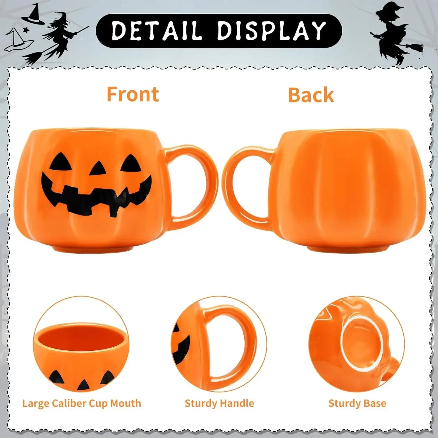 1pc 400ml Halloween Pumpkin Mug