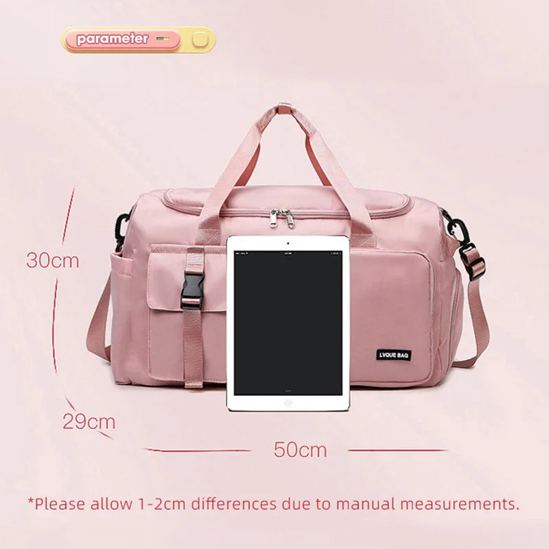 Sports Gym Bag Travel Dry Wet Handbags for Women Female Swimming Shoulder Crossbody Fitness Outdoor Travel Bag Weekender Duffel