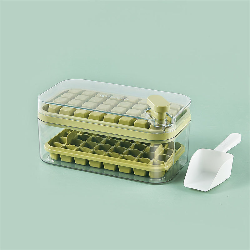 Press Out Ice Box One Button for Ice Removal Easy Demoulding Ice Box with Cover Ice Storage Box