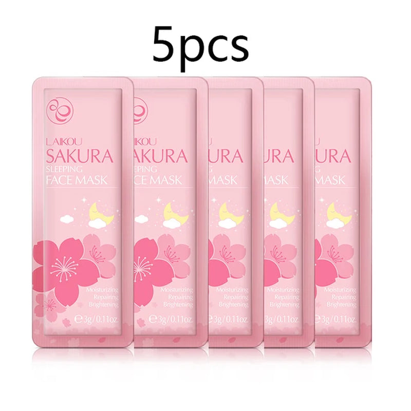 LAIKOU Sakura Seaweed Centella Snail Collagen Sleeping Mask Individual Packaging Nourishing Skin Care Skin Barrier Face Mask