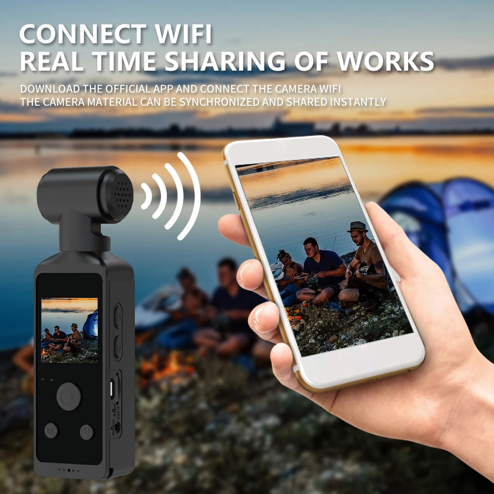 "Ultimate 4K Mini Action Camera: Rotatable, Waterproof, WiFi, Perfect for Vlogging and Sports"