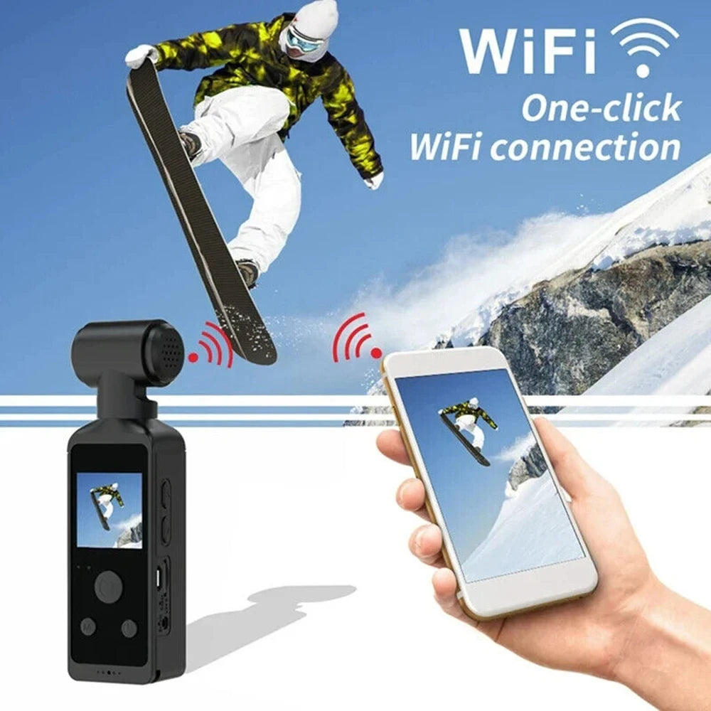 "Ultimate 4K Mini Action Camera: Rotatable, Waterproof, WiFi, Perfect for Vlogging and Sports"