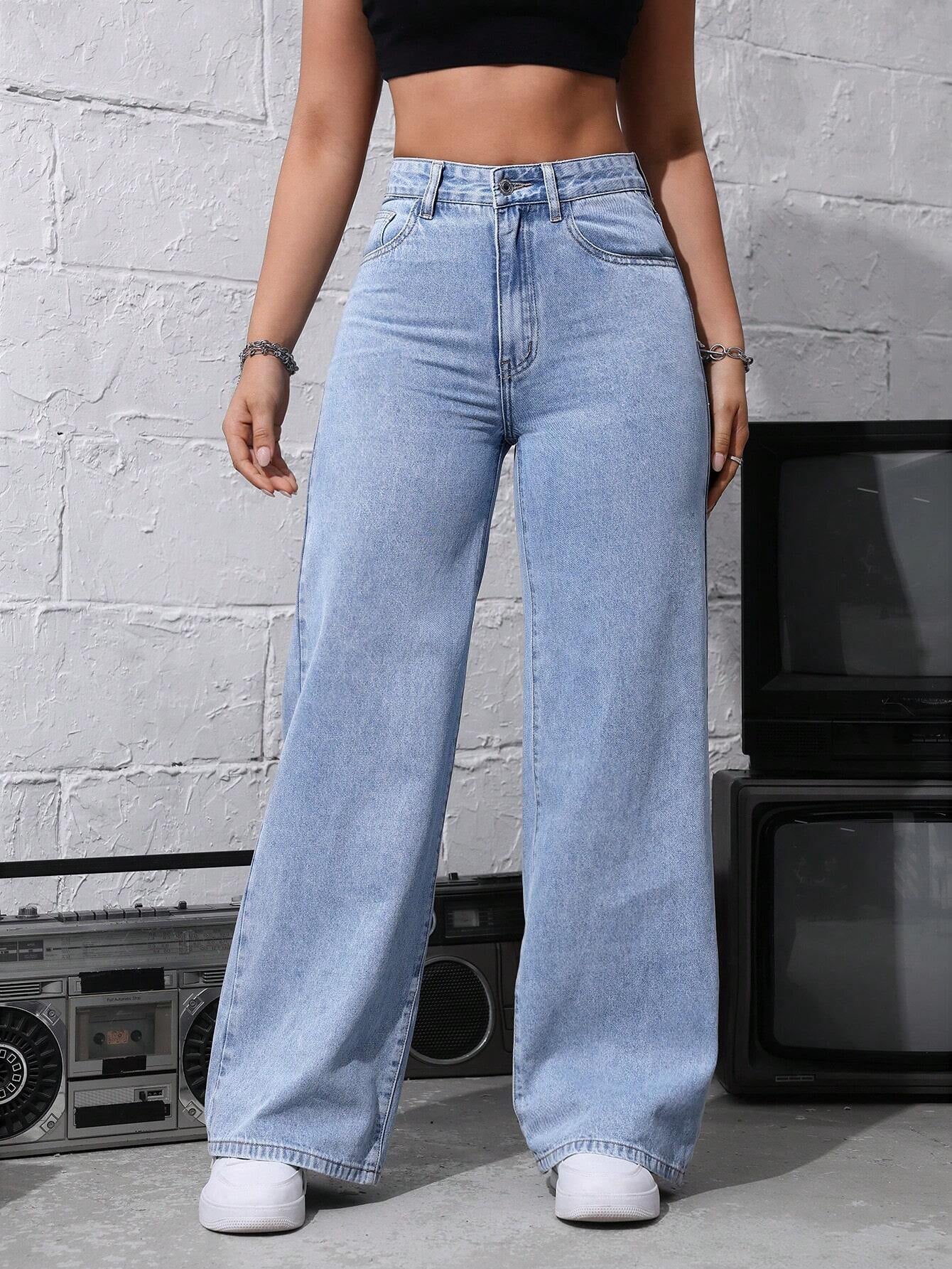 Women'S Pocketed Denim Pants