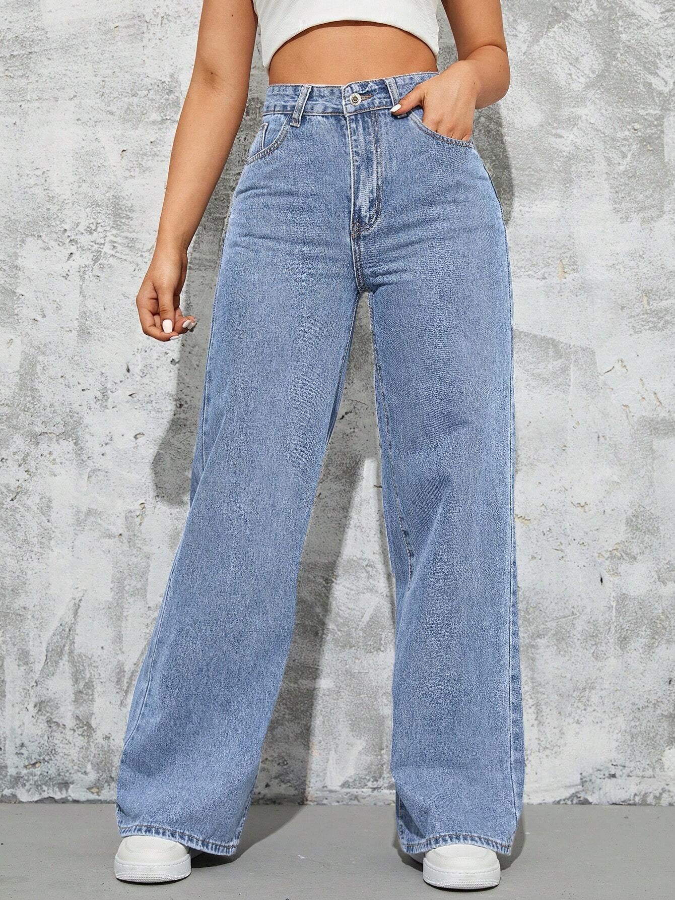 Women'S Pocketed Denim Pants