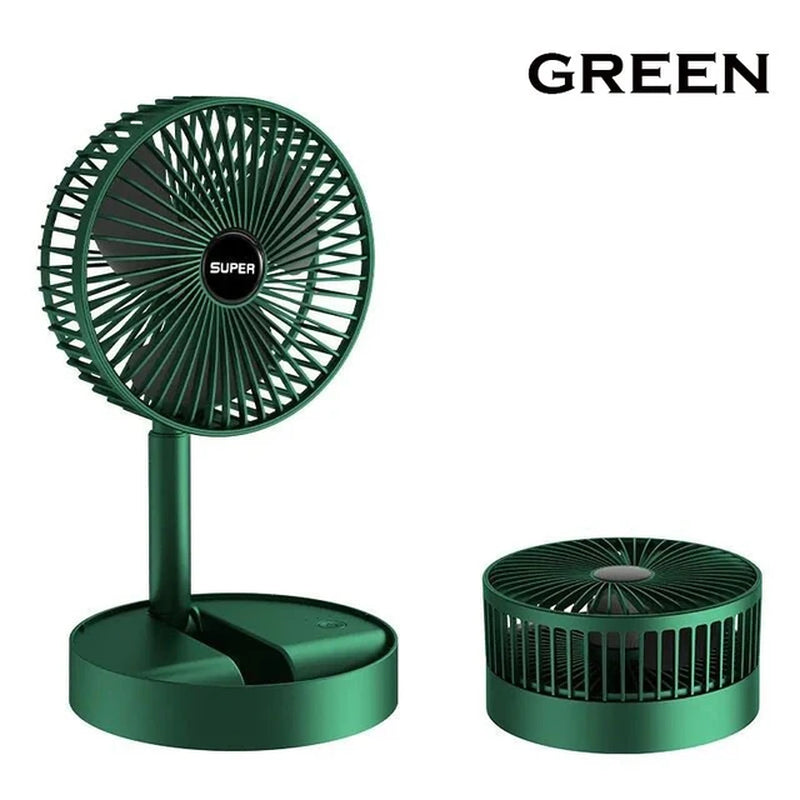 2024 Desktop Foldable Retractable Small Fan Mini Portable Charging USB Home Low Noise High Duration Standby Mini Electric Fan