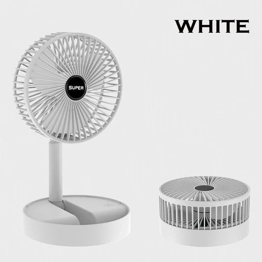 2024 Desktop Foldable Retractable Small Fan Mini Portable Charging USB Home Low Noise High Duration Standby Mini Electric Fan