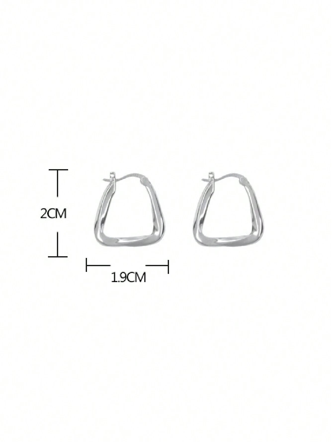 1Pair Gold-Tone Irregular Geometric-Shaped Hoop Earrings Suitable for Women'S Daily Wear to Work