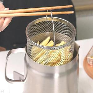 Stainless Steel Versatile Oil Filter Vessel Large Capacity with Filter Frying Basket Deep Fryer Separating Grease Separator