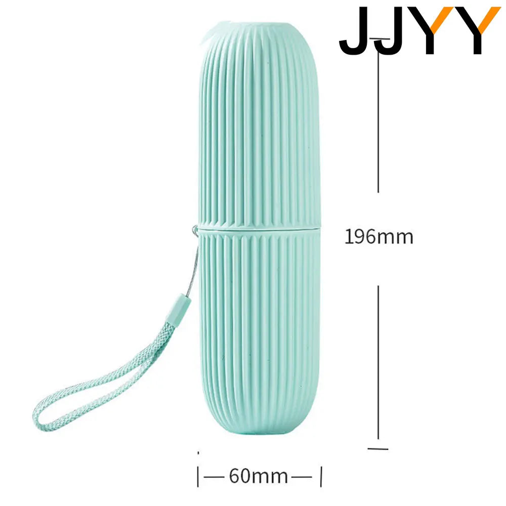 JJYY Travel Brushing Cups Simple Tooth Cylinder Toothpaste Cover Portable Travel Suit Couple Toothbrush Box Dental Storage Box