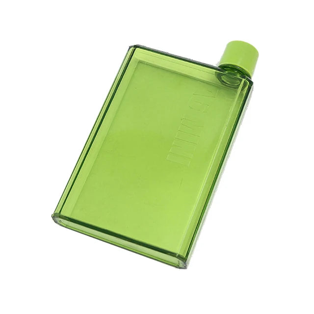 Portable Book Paper Cup Bottle Flat Water Bottle Environment-Friendly External Sports Drinking Bottle Transparent Plastic Kettle