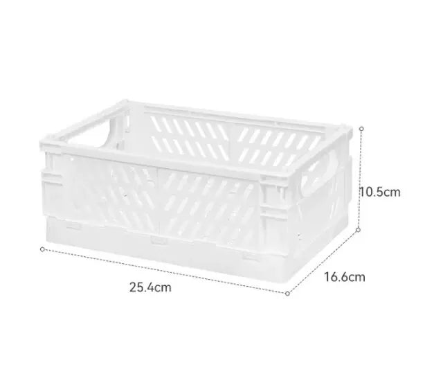 Plastic Foldable Storage Crate Folding Box Basket Stackable Cute Makeup Jewellery Toys Boxes for Storage Box Organizer Portable