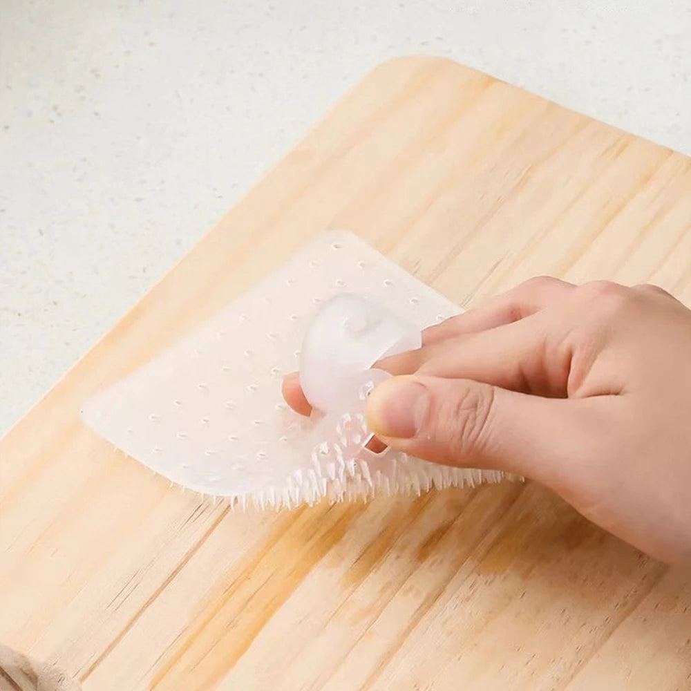 Kitchen Cleaning Tools Silicone Dish Scrubber Crevice Brush Fruit And Vegetable Clean Brush Household Cleaning Accessories