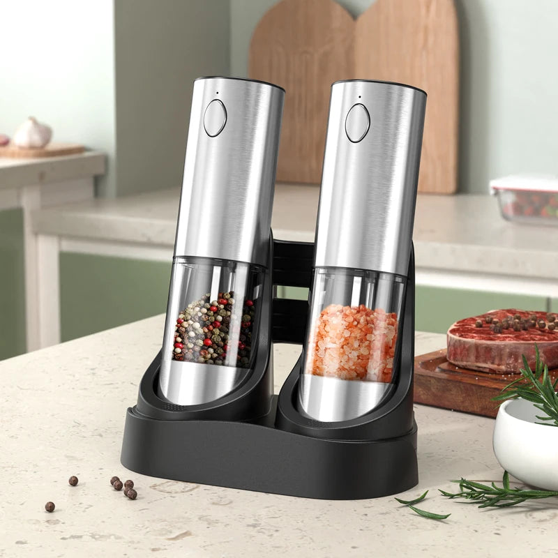 Electric Rechargeable Salt And Pepper Grinder With Adjustable Coarseness