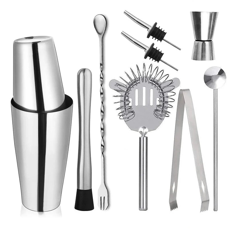 Profissional Cocktail Shaker Set Bartending Equipment Bar Wine Martini Drink Mixer Boston Shaker Bartender Kit Barware tools