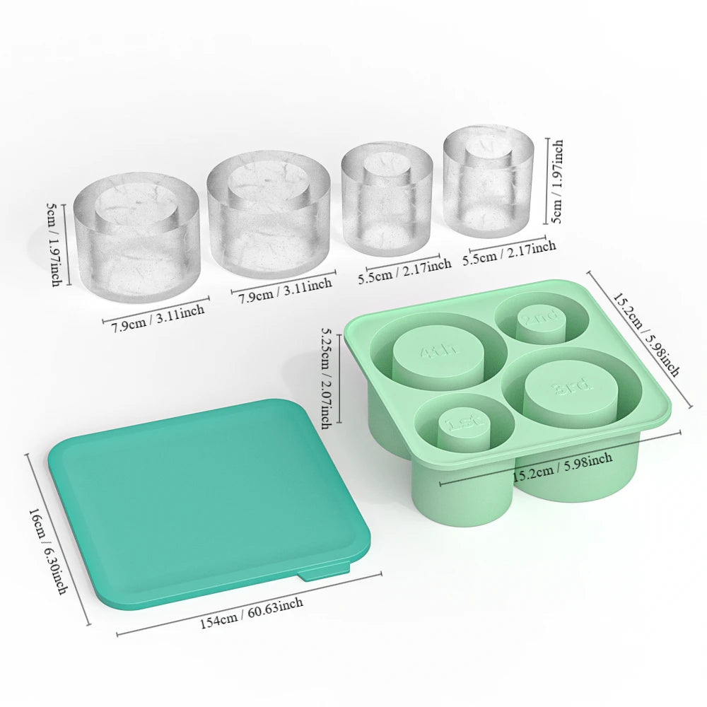 For Stanley Accessories Summer Ice Mould Cube Trays Ice Making Beverage Cup Maker Circle Ice Shape Silicone Mold For Stanley Cup