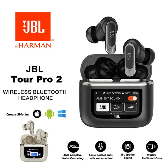 JBL Tour Pro 2 Wireless Bluetooth Noise Cancelling Earbuds