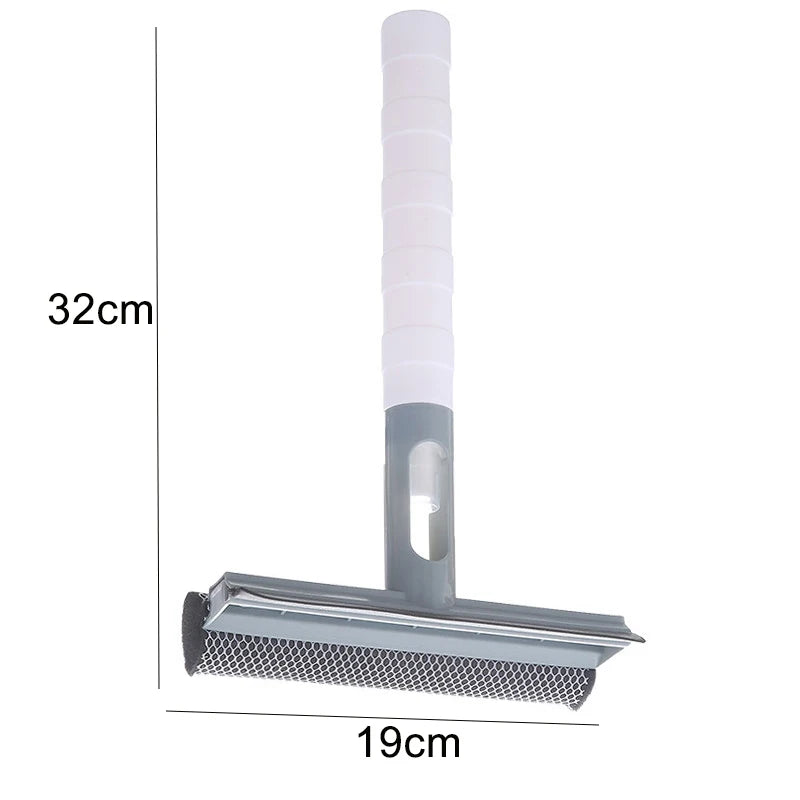 3 In 1 Window Cleaning Brush Glass Wiper for Bathroom Mirror Window With Spray Double-sided Window Cleaner Squeegee Wiper