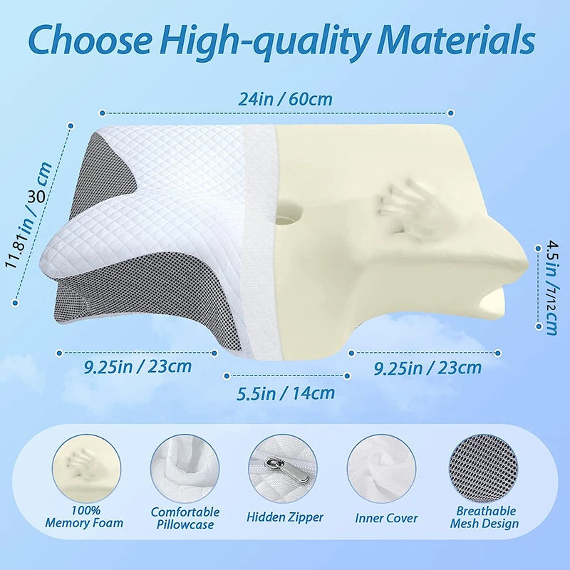 2 in 1 Ergonomic Pillow for Neck Pain