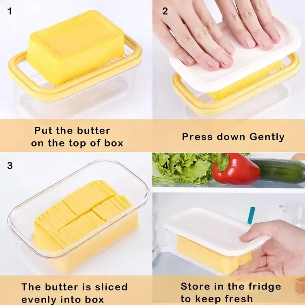 Refrigerator Butter Dish Box With Lid Slicers Case Knife Gadget Kitchen Tool Fridge Storage Lid Cutter Slicing Cheese Board Sets