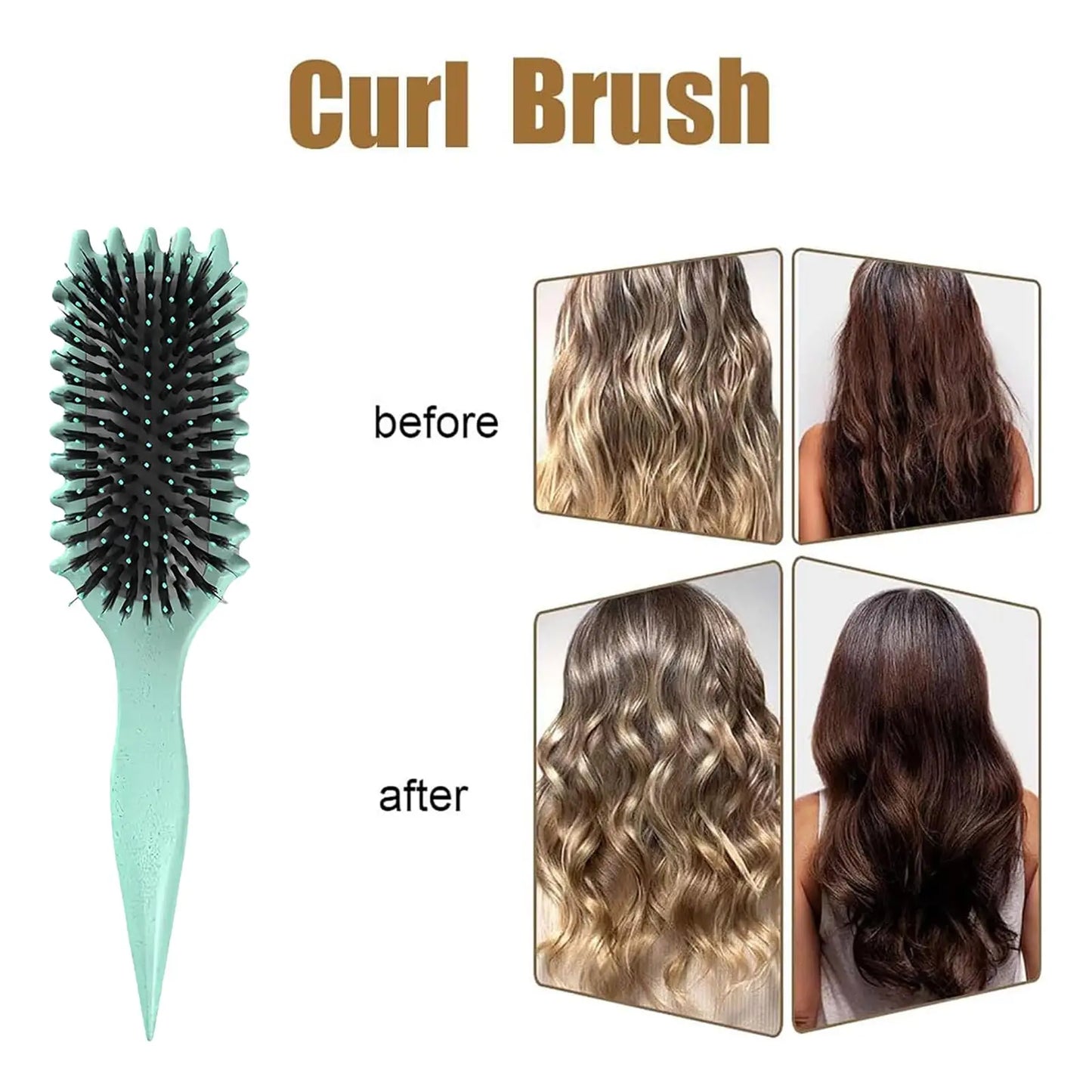 Bounce Curl Define Styling Brush Comb Shaping Men's  Women's Reduce Pulling Curl Separation For Defined Curls