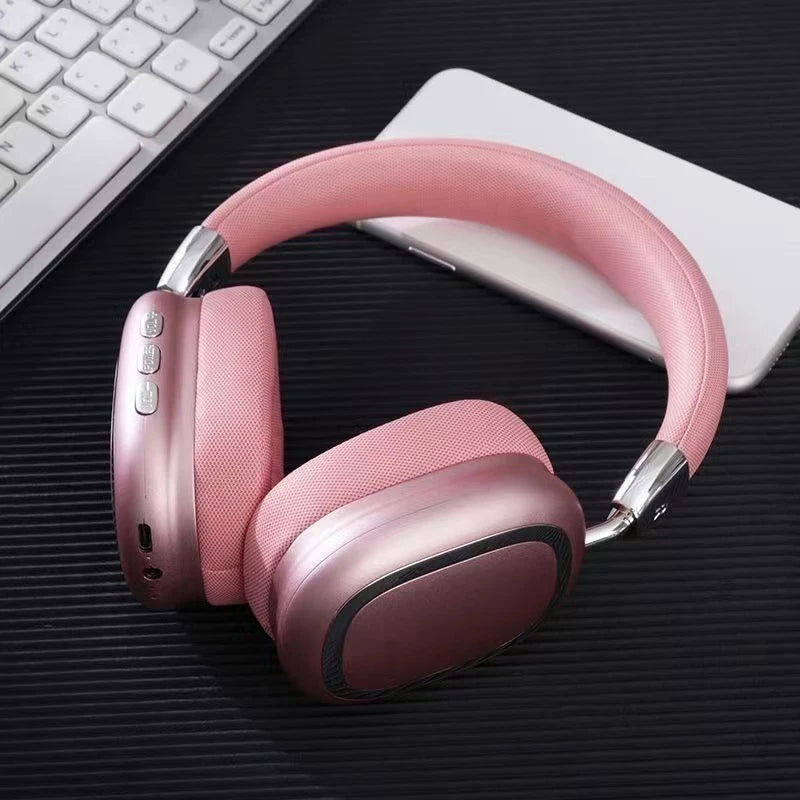 Headband Bluetooth Headset, Stereo Bass Wireless Sports Headphones, Low Latency, Long Life, Folding Storage