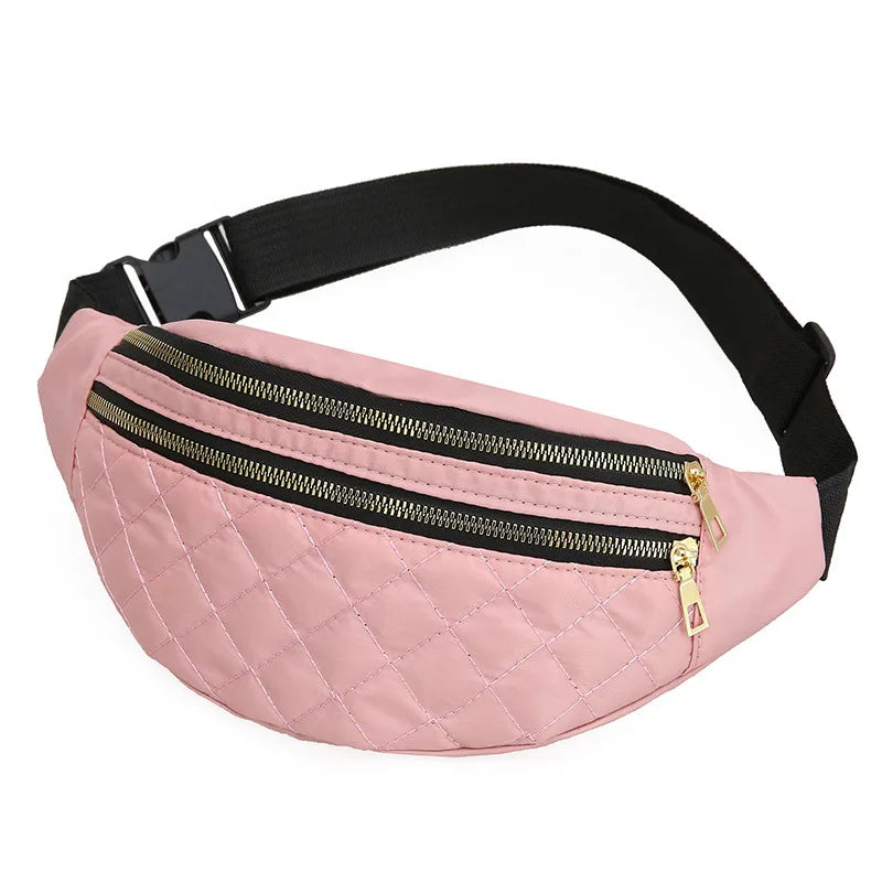 Waist Bags for Women Oxford Leisure Color Waist Bag Shoulder Crossbody Chest Bags Handbags All-match Messenger Belt Bags