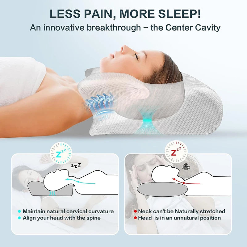 2 in 1 Ergonomic Pillow for Neck Pain