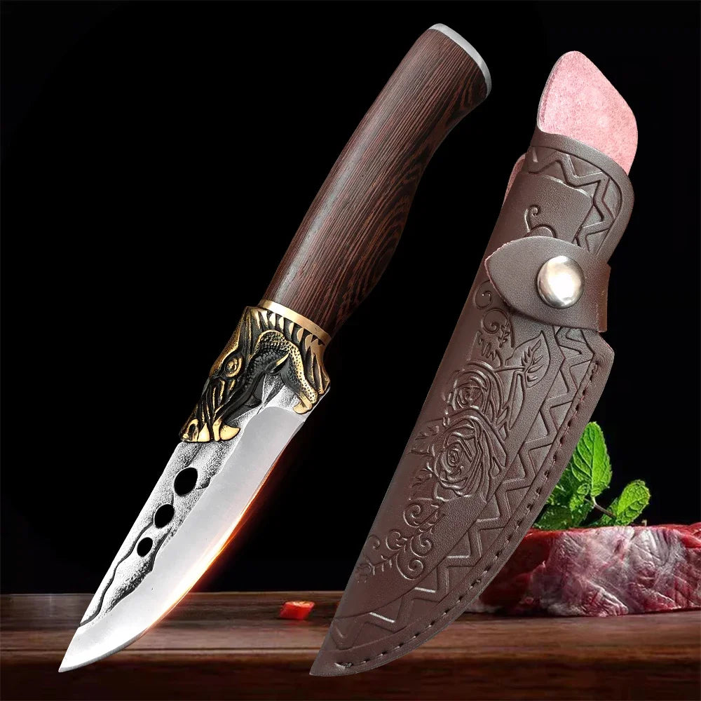 Kitchen Boning Knives Handmade Forged Butcher Cooking Knife Meat Cleaver Chopping Vegetables Stainless Steel Chef Cutting Knife