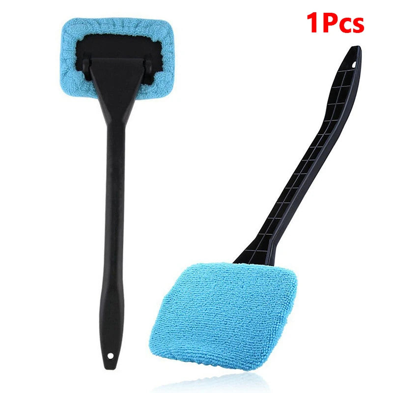 Car Window Cleaner Brush Auto Interior Glass Wash Wiper Multi Functional Household Glass Cleaning Brush  Reusable Cloth Pad