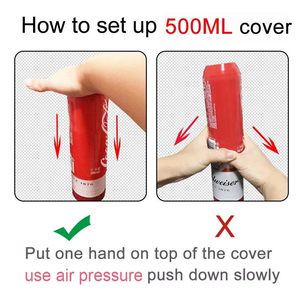 Silicone beer can cover