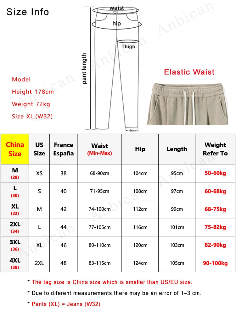 Winter Men's Sweatpants Korean Fashion Thick Warm Fleece Wide Leg Straight Loose Track Pants Male Casual Thermal Velvet Trousers