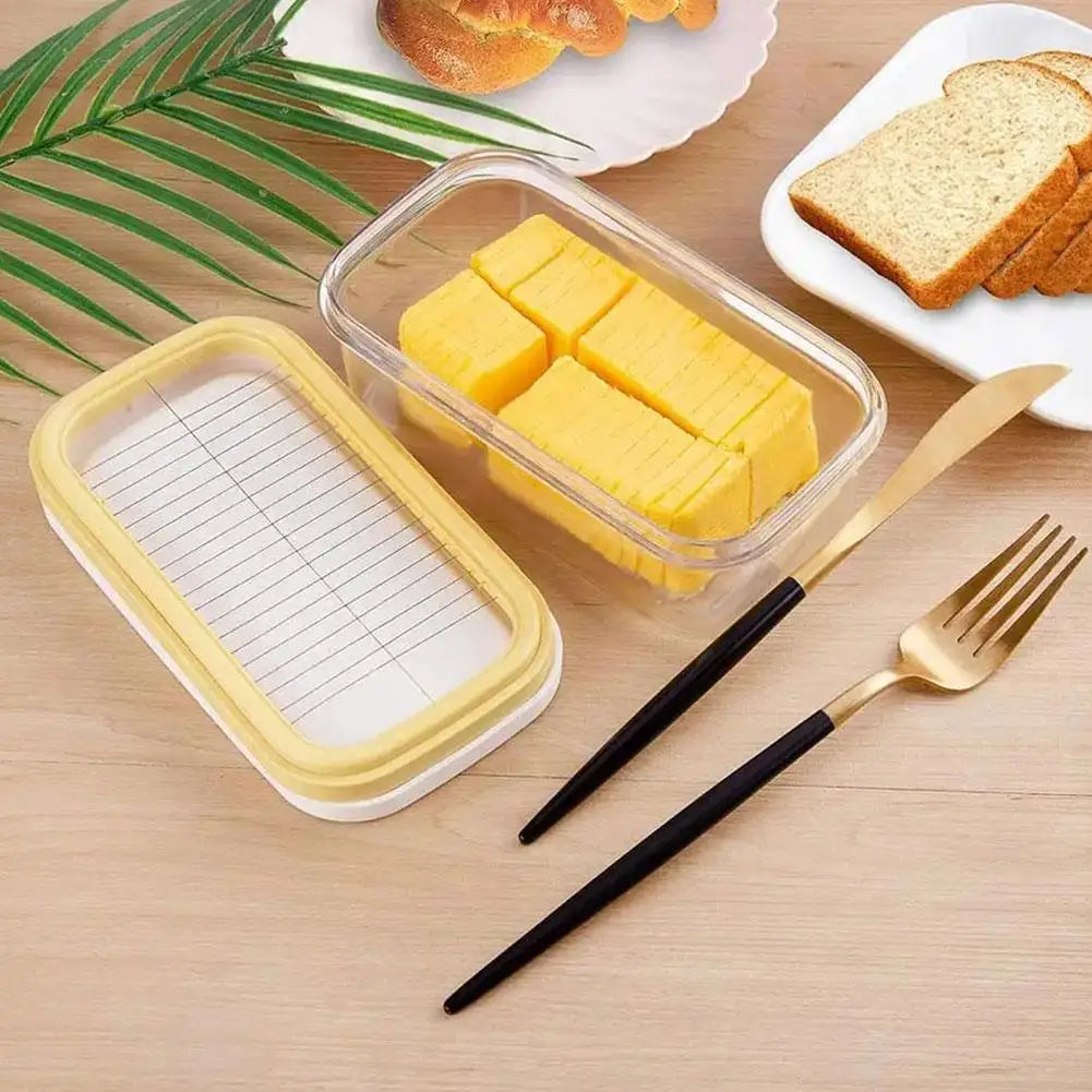 Refrigerator Butter Dish Box With Lid Slicers Case Knife Gadget Kitchen Tool Fridge Storage Lid Cutter Slicing Cheese Board Sets