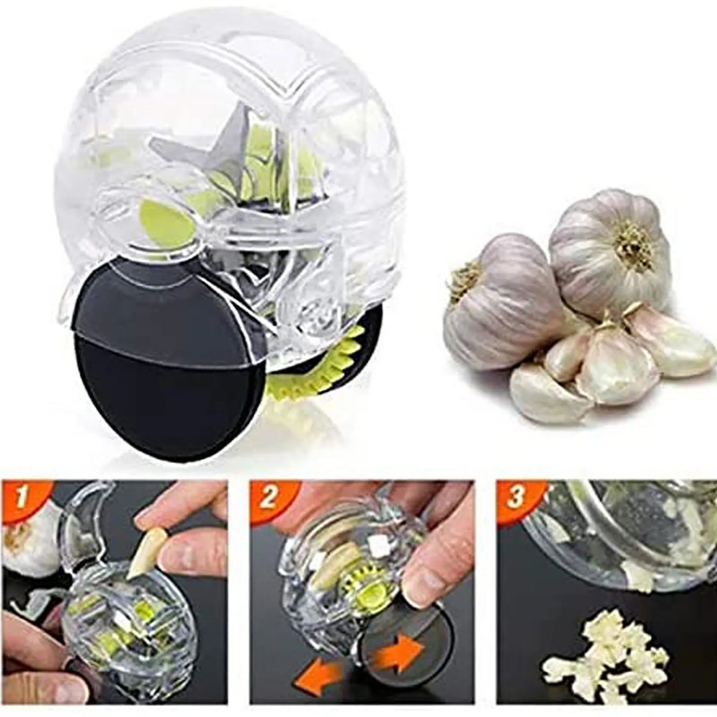 Garlic Chopper Wheel Garlic Mincer Roller Garlic Hand Crusher