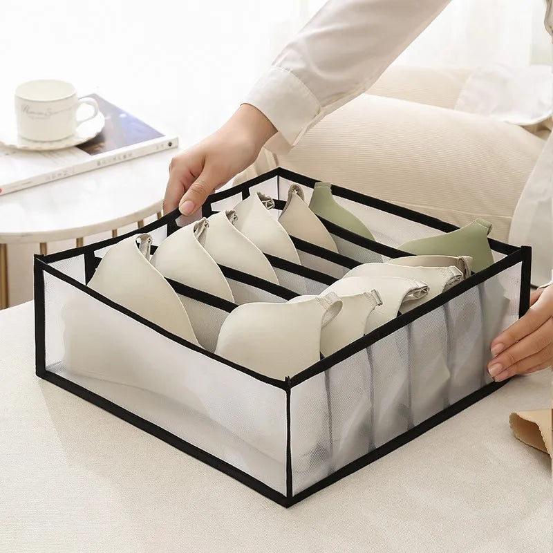 Clothes Organizer Trousers Clothing Jeans Storage Box Wardrobe Closet Organization Underwear Bra Socks Compartment Box Cabinet