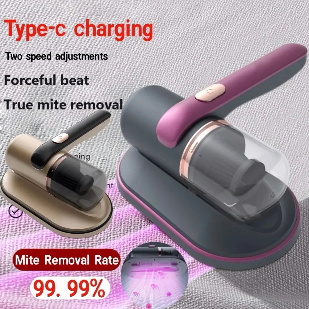 Household Mattress Vacuum Cleaner Ultraviolet Sterilization Machine Small Handheld Wireless Mite Remover USB Charging Portable