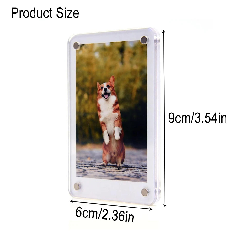 Acrylic Refrigerator Magnetic Frame, Clear Reversible Refrigerator Magnet Photo Frame, Display Frame, For Fujifilm