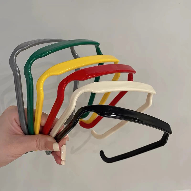 Square Frame Hair Ties Women Summer Style Sunglasses Type Pressure Headbands Square Headbands Hair Accessories Headdress