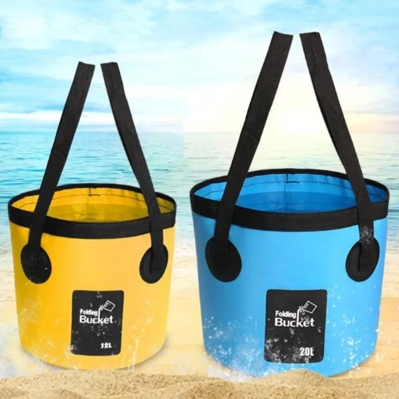 12L 20L Bowl Sink Washing Bag Car Wash Bucket Portable Outdoor Travel Foldable Water Multifunction Folding