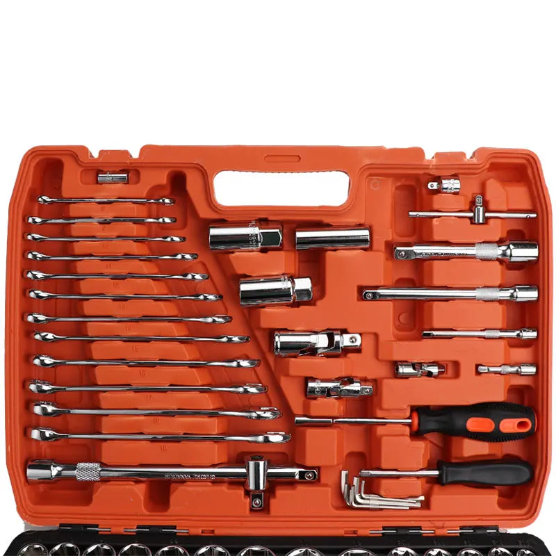 216 Pieces Ratchet Spanner Socket Set Metric 1/2" 1/4" 3/8" Bits Wrench Mechanic Kit For Car Repairing Tools with Carry Case