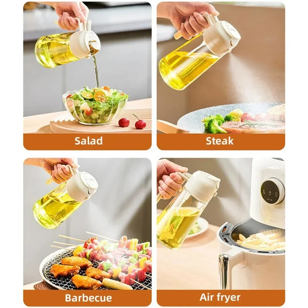 Kitchen Olive Oil Dispenser Oil Spray Bottle Automatic Dispenser 470ML Oil Sprayer for Cooking Kitchen Salad Barbecue BBQ Baking