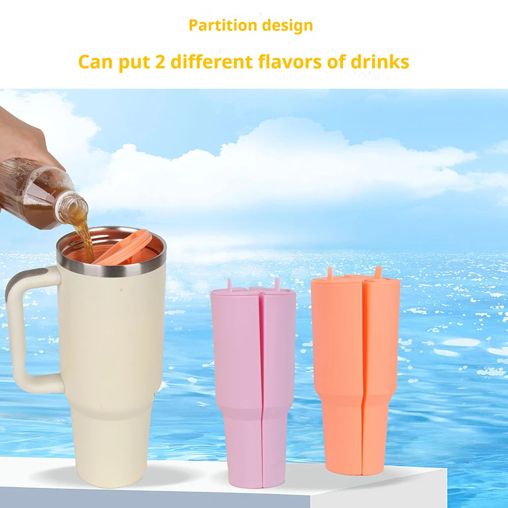 Silicone Water Bottle Liner Insulated Mug Divider Water Cup Double-Flavor Lining for Stanley 40oz Cup Accessories