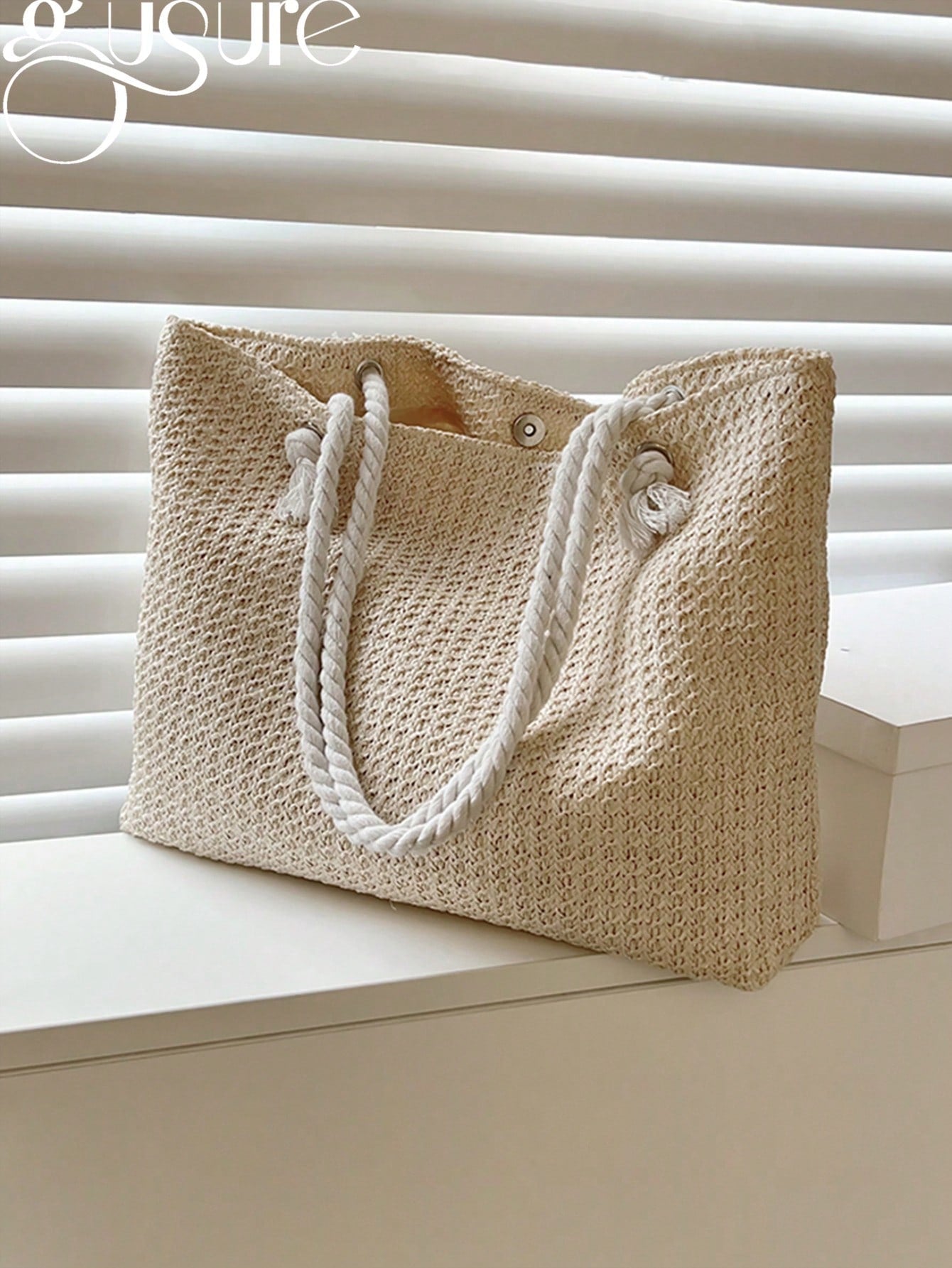 Summer Vibes Straw Tote Bag: Stylish, Lightweight, and Spacious for Travel, Beach, and Everyday Use