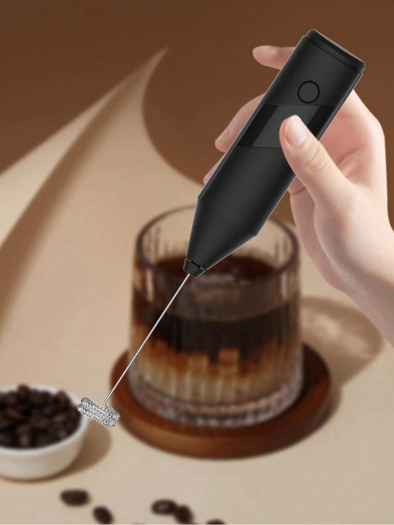 Milk Frother, Powerful Handheld Milk Frother, Mini Milk Foamer,Coffee Stirrer, Stainless Steel Drink Mixer for Coffee, Lattes, Cappuccino,Matcha,Hot Chocolate, Portable Foam Maker,Electric Wireless Blender Mini Coffee Maker