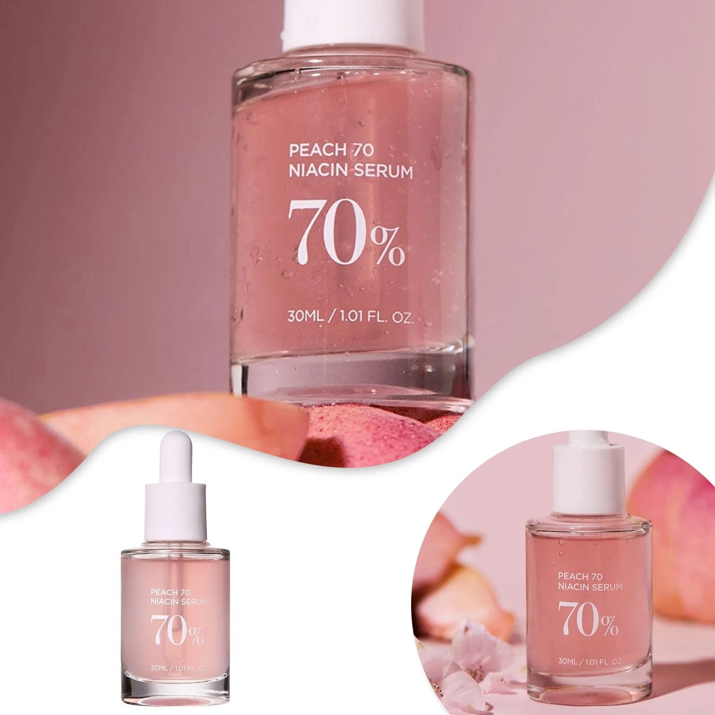 Peach 70% Niacinamide Serum 30Ml / Hydrating Face Serum/Daily Clean Beauty (1.01 Fl. Oz.)