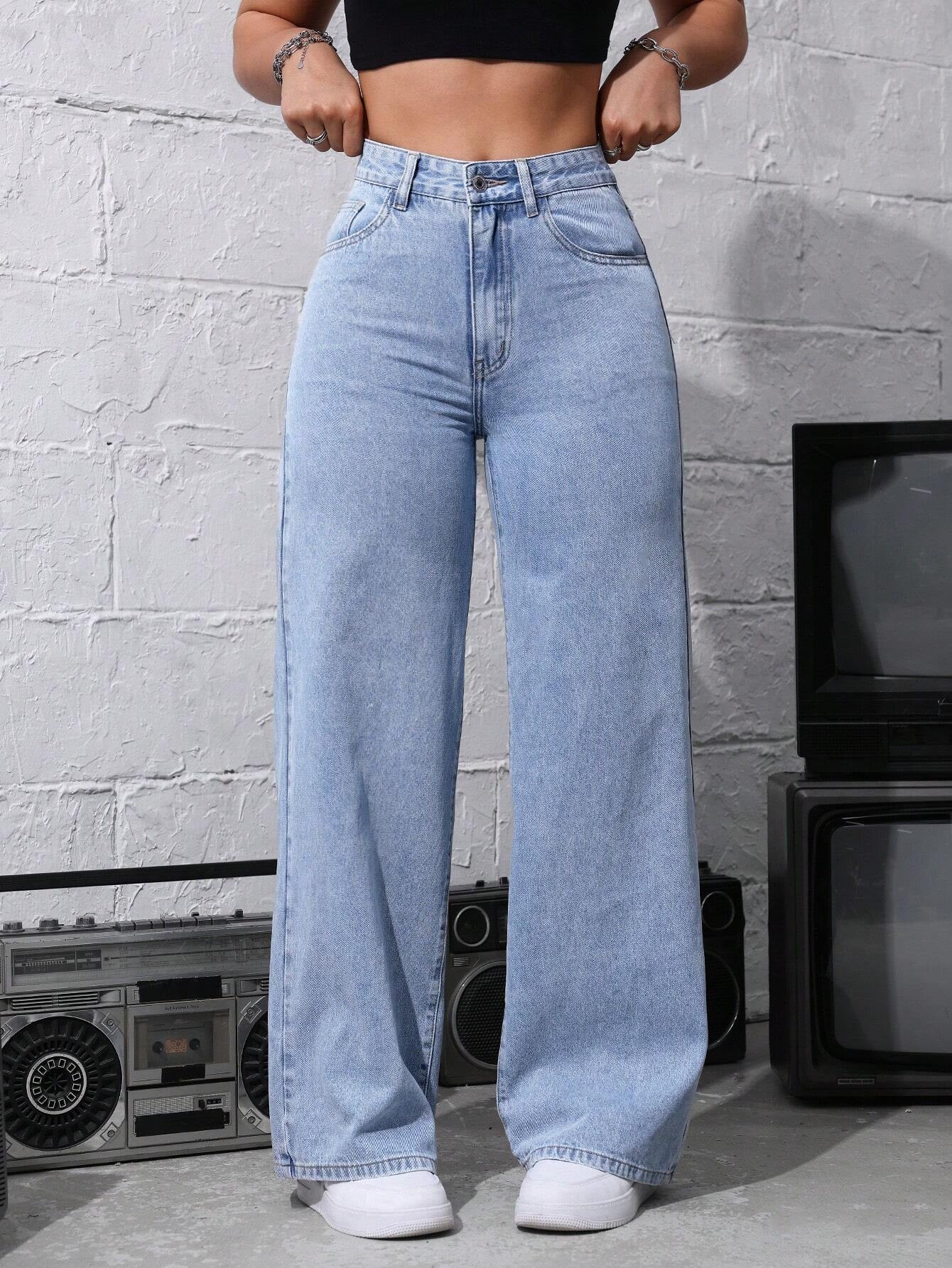 Women'S Pocketed Denim Pants