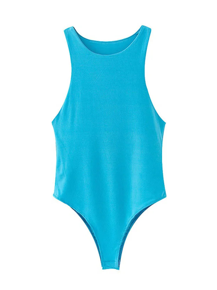 Sheda summer solid bodysuits